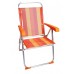 Καρέκλα Παραλίας Αλουμινίου Με Πορτοκαλί Ρίγα 60x60x95υψ EPAM 03.CH-104-O