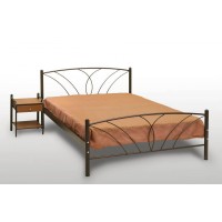 Κρεβάτι Υπέρδιπλο Με Τάβλες και Με Στρώμα 'Τήνος' 160x200εκ  