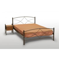 Κρεβάτι Υπέρδιπλο Με Τάβλες και Με Στρώμα 'Άνδρος' 160x200εκ  