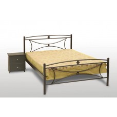 Κρεβάτι Διπλό Με Τάβλες και Με Στρώμα 'Μαργαρίτα' 140x190εκ  
