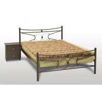Κρεβάτι Μεταλλικό Πέταλο Ημίδιπλο Για Στρώμα 110x190εκ