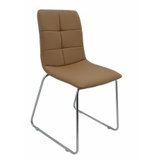Καρέκλα Δερματίνη Σε Μπεζ Καμηλό Χρώμα Και Μεταλλικά Πόδια OEM 767243 42x50x83υψ
