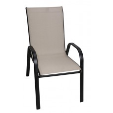 Καρέκλα Μεταλλική Textline Με Μαύρο Σκελετό Και Κρεμ Πανί EPAM CH-ZS6420BL-CR 54x70x93υψ