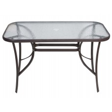 Τραπέζι Μεταλλικό Ορθογώνιο Καφέ 120x70εκ EPAM TAB-12070BR 120x70x72υψ