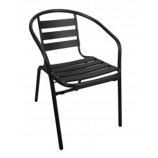 Καρέκλα Αλουμίνιο-Μέταλλο Σε Μαύρο Χρώμα EPAM CH-017B 54x57x73υψ