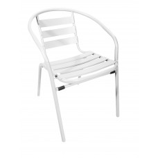 Καρέκλα Αλουμίνιο-Μέταλλο Σε Λευκό Χρώμα EPAM CH-017W 54x57x73υψ
