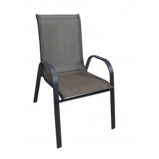 Καρέκλα Μεταλλική Textline Με Καφέ Σκελετό Και Σκούρο Καφέ Πανί EPAM CH-ZS6420BR-BBR 54x70x93υψ