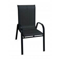 Καρέκλα Μεταλλική Textline Με Μαύρο Σκελετό Και Mix Μαύρο Πανί EPAM CH-ZS6420BL-MBL 54x70x93υψ