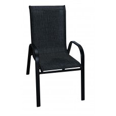 Καρέκλα Μεταλλική Textline Με Μαύρο Σκελετό Και Μαύρο Πανί EPAM CH-ZS6420BL-BBL 54x70x93υψ
