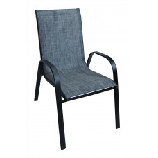 Καρέκλα Μεταλλική Textline Με Μαύρο Σκελετό Και Ανοιχτό Γκρι Mix Πανί EPAM CH-ZS6420BL-SL 54x70x93υψ
