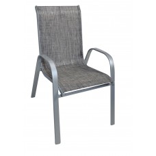Καρέκλα Μεταλλική Textline Με Γκρι Σκελετό Και Μαύρο Mix Πανί EPAM CH-ZS6420-BBL 54x70x93υψ