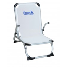 Καρέκλακι Παραλίας Αλουμινίου Βαρέως Τύπου Πτυσσόμενο Λευκό 53x61x67υψ EPAM 03.CH-180-W
