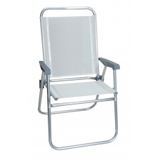 Καρέκλα Παραλίας Αλουμινίου Πτυσσόμενη Λευκή 52x56x91υψ EPAM 03.CH-160-W
