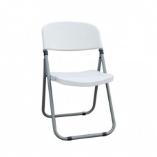 Καρέκλα Μεταλλική Πτυσσόμενη Λευκή ΡΡ Γκρι Σκελετός Foster Woodwell 49x56x82υψ 15996 Ε506,1