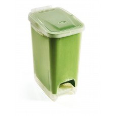 Κάδος Απορριμάτων Πλαστικός Eco Διάφανο-Πράσινο 16Lt 33x24x42υψ 2600204