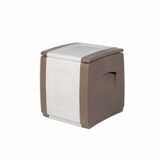 Μπαούλο Πλαστικό Μπεζ - Λευκό 100lt Compact Homeplast 54x50x57υψ Α00530