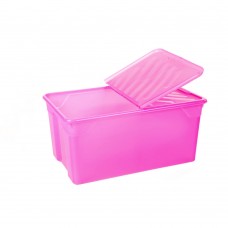 Κουτί Αποθήκευσης Πλαστικό Ροζ Nak Box 92lt Homeplast 70x46x34υψ Α00562