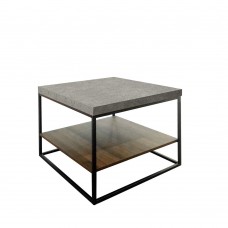 Τραπέζι Σαλονιού Τετράγωνο Cement-Καρυδί Beton Liberta 59x59x50υψ 04-0272