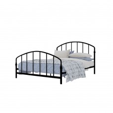Κρεβάτι Διπλό Μεταλλικό Για Στρώμα 150x200εκ Baya Μαύρο Liberta 200x150x107υψ 15-0138