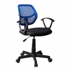 Καρέκλα Γραφείου Μαύρο-Μπλε Stripes Liberta 55x53x80/92υψ 25-0374