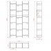 Βιβλιοθήκη Μαύρο Oak Level Liberta 96x25x186υψ 24-0510