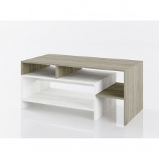 Τραπεζάκι Σαλονιού Sonoma Σκούρο - Λευκό Oak Balance 120x60x53υψ Liberta 04-0399