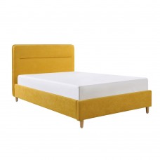 Κρεβάτι Επενδεδυμένο Ημίδιπλο Για Στρώμα 120x200εκ Κίτρινο Siesta Liberta 213x134x103υψ 09-1131
