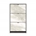 Παπουτσοθήκη 3 Πόρτες Μαύρο Oak - Λευκό Με Όψη Μάρμαρο Huge Liberta 67x25x118,9υψ 10-0022