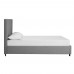 Κρεβάτι Επενδεδυμένο Υπέρδιπλο Για Στρώμα 160x200εκ Γκρι Biz Liberta 212x170x118υψ 09-1082