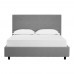 Κρεβάτι Επενδεδυμένο Υπέρδιπλο Για Στρώμα 160x200εκ Γκρι Biz Liberta 212x170x118υψ 09-1082
