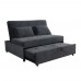 Καναπές - Κρεβάτι Διθέσιος Γκρι Σκούρο Xenia Liberta 120x113x87,5υψ 01-2196
