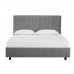 Κρεβάτι Επενδεδυμένο Υπέρδιπλο Για Στρώμα 160x200εκ Γκρι Tiffany Liberta 212x177x118υψ 09-1081