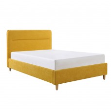 Κρεβάτι Επενδεδυμένο Υπέρδιπλο Για Στρώμα 160x200εκ Κίτρινο Siesta Liberta 213x174x103υψ 09-1120