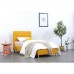 Κρεβάτι Επενδεδυμένο Μονό Για Στρώμα 90x200εκ Κίτρινο Siesta Liberta 213x104x103υψ 09-1130