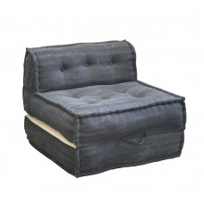Πολυθρόνα - Κρεβάτι Αναδιπλούμενο Break Γκρι Σκούρο Liberta 80x80x68υψ 01-2308