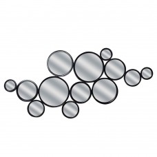 Καθρέφτης Τοίχου Μαύρο Ματ Bubbles Liberta 127,8x3,2x60,5υψ 11-0345