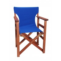 Πολυθρόνα - Καρέκλα Σκηνοθέτη Φουρνιστή Οξιά Πτυσσόμενη Κερασί Χρώμα Μπλε Καραβόπανο 57x52x86υψ Κατ' Εξοχήν 77011