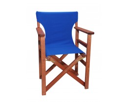 Πολυθρόνα - Καρέκλα Σκηνοθέτη Φουρνιστή Οξιά Πτυσσόμενη Κερασί Χρώμα Μπλε Καραβόπανο 57x52x86υψ Κατ' Εξοχήν 77011