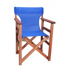 Πολυθρόνα - Καρέκλα Σκηνοθέτη Φουρνιστή Οξιά Πτυσσόμενη Κερασί Χρώμα Μπλε Διάτρητο Pvc 57x52x86υψ Κατ' Εξοχήν 77012