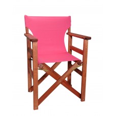 Πολυθρόνα - Καρέκλα Σκηνοθέτη Φουρνιστή Οξιά Πτυσσόμενη Κερασί Χρώμα Φούξια Καραβόπανο 57x52x86υψ Κατ' Εξοχήν 77011