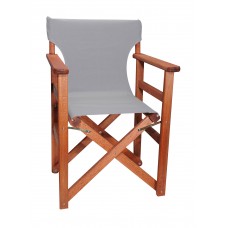 Πολυθρόνα - Καρέκλα Σκηνοθέτη Φουρνιστή Οξιά Πτυσσόμενη Κερασί Χρώμα Γκρι Καραβόπανο 57x52x86υψ Κατ' Εξοχήν 77011
