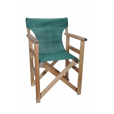 Πολυθρόνα - Καρέκλα Σκηνοθέτη Φουρνιστή Οξιά Πτυσσόμενη Καρυδί Χρώμα Κυπαρισσί Διάτρητο Pvc 57x52x86υψ Κατ' Εξοχήν 77014