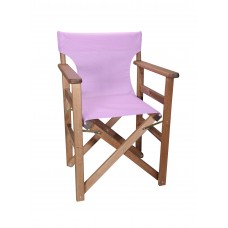 Πολυθρόνα - Καρέκλα Σκηνοθέτη Φουρνιστή Οξιά Πτυσσόμενη Καρυδί Χρώμα Λιλά Διάτρητο Pvc 57x52x86υψ Κατ' Εξοχήν 77014
