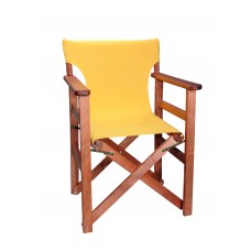 Πολυθρόνα - Καρέκλα Σκηνοθέτη Φουρνιστή Οξιά Πτυσσόμενη Κερασί Χρώμα Κίτρινο Καραβόπανο 57x52x86υψ Κατ' Εξοχήν 77011