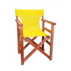 Πολυθρόνα - Καρέκλα Σκηνοθέτη Φουρνιστή Οξιά Πτυσσόμενη Κερασί Χρώμα Κίτρινο Διάτρητο Pvc 57x52x86υψ Κατ' Εξοχήν 77012