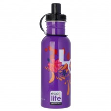 Μπουκάλι Ανοξείδωτο Με Πώμα 600ml Love Ecolife Φ7,5x25υψ 33-BO-1006