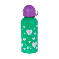 Μπουκάλι Παιδικό Ανοξείδωτο 500ml Hearts Ecolife Φ7x20υψ 33-BO-2011