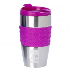 Θερμός Ανοξείδωτο Για Καφέ 400ml Silicon Violet Ecolife 33-BO-4003