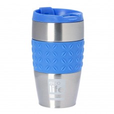 Θερμός Ανοξείδωτο Για Καφέ 400ml Silicon Blue Ecolife 33-BO-4004