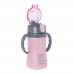 Θερμός Παιδικό Ανοξείδωτο Με Καλαμάκι 300ml Ροζ Ecolife 33-BO-3005